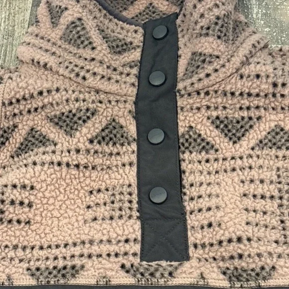 Carhartt Pullover Women 1X Brown New Geometric OJ4991-W Sherpa Fleece Relaxed Fi - Picture 2 of 10